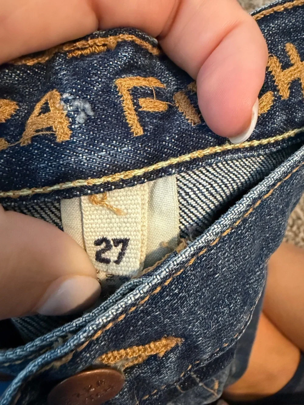 ⚡️Y2K Ezra Fitch - Abercrombie & Fitch Dark Blue Denim Mini Skirt - Picture 6 of 6